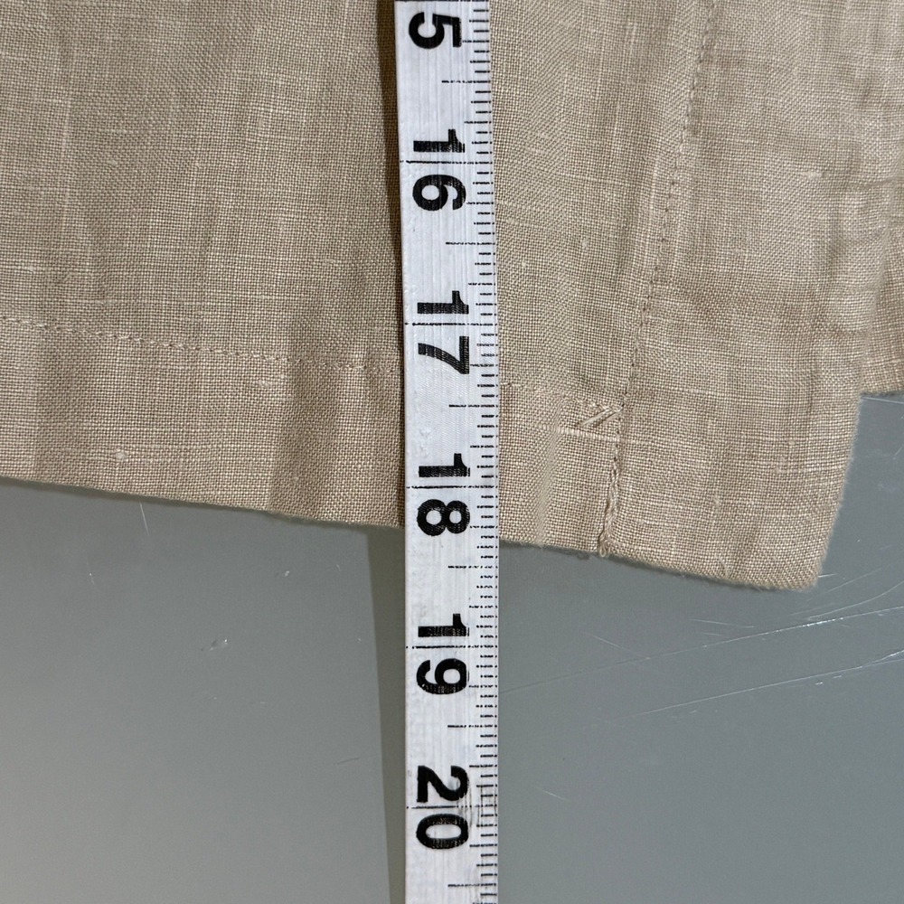 bryn Walker Natural Linen Tie-Front Cropped Cardigan - Picture 5 of 7